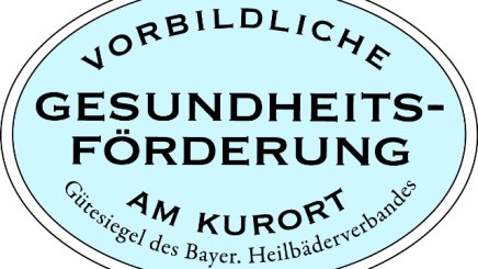 Gütesiegel &quot;Vorbildliche Gesundheitsförderung am Kurort&quot;, © Bayerischer Heilbäder-Verband e.V.