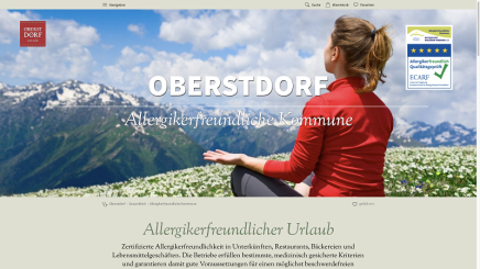 Webseite Allergikerfreundliche Kommune Oberstdorf