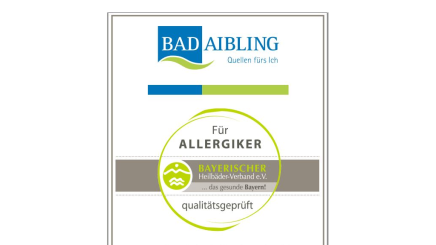 Für Allergiker qualitätsgeprüfte Betriebe sind in Bad Aibling mit diesen Schildern gekennzeichnet, © Bayerischer Heilbäder-Verband