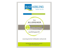 Für Allergiker qualitätsgeprüfte Betriebe sind in Bad Aibling mit diesen Schildern gekennzeichnet, © Bayerischer Heilbäder-Verband