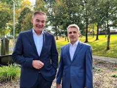 Der BHV-Vorsitzende Peter Berek (links) und Gesch&auml;ftsf&uuml;hrer Frank Oette. Foto BHV, &copy; Bayerischer Heilb&auml;der-Verband e.V.