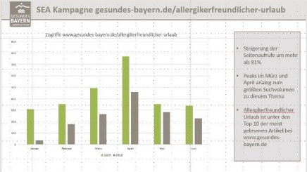 Die Seitenzugriffe wurden durch die SEA-Maßnahmen ganz erheblich gesteigert