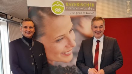 BHV-Vorsitzender Peter Berek (rechts) und BHV-Geschäftsführer Thomas Jahn, © Bayerischer Heilbäder-Verband